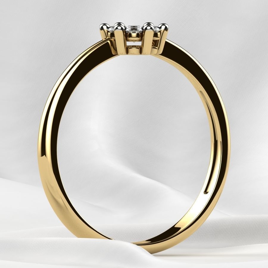 Illusion Setting Gold Ring 3D print model_15