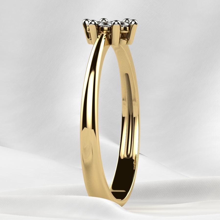 Illusion Setting Gold Ring 3D print model_18