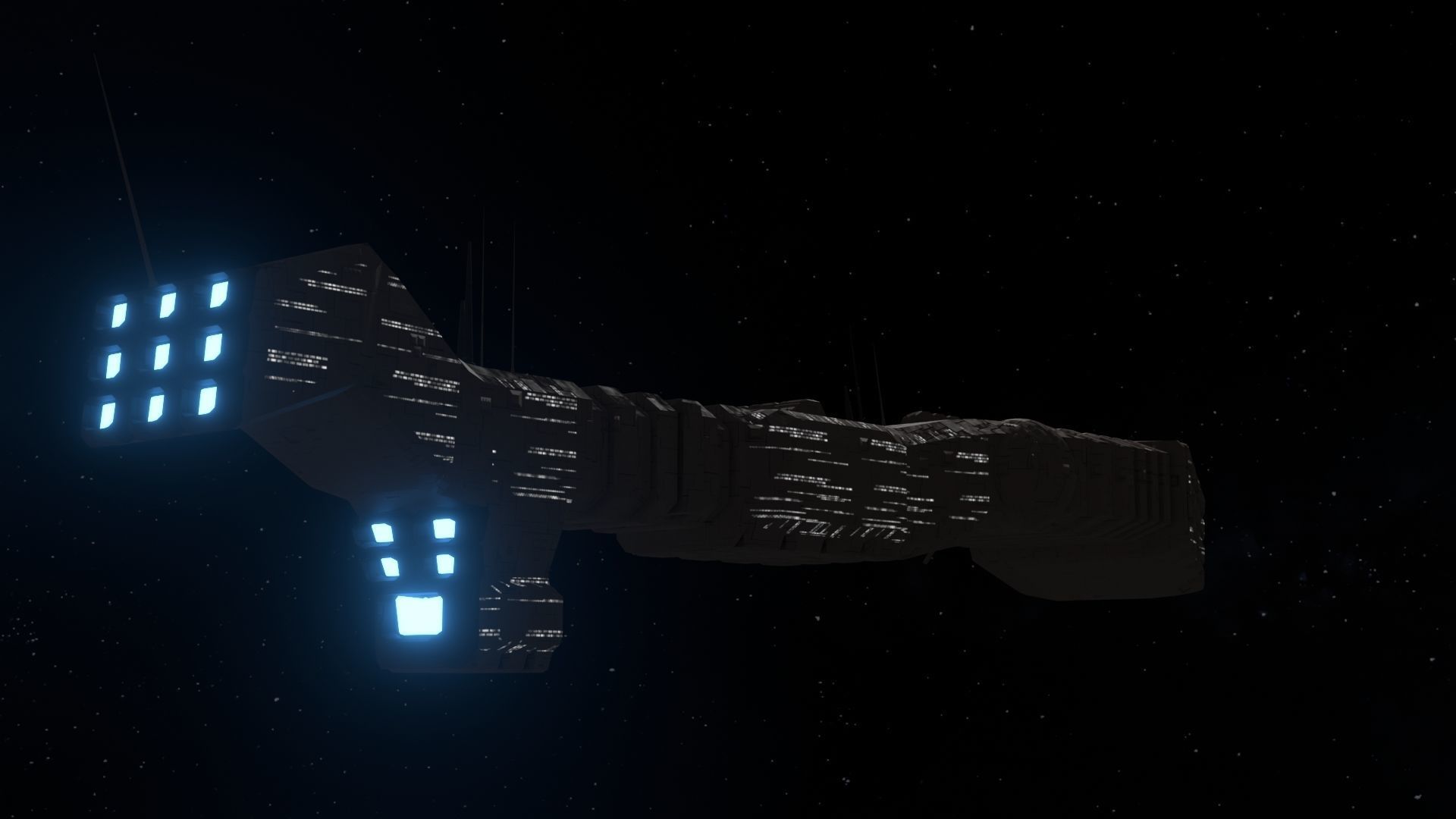 Future Spaceship No1 3D model_7