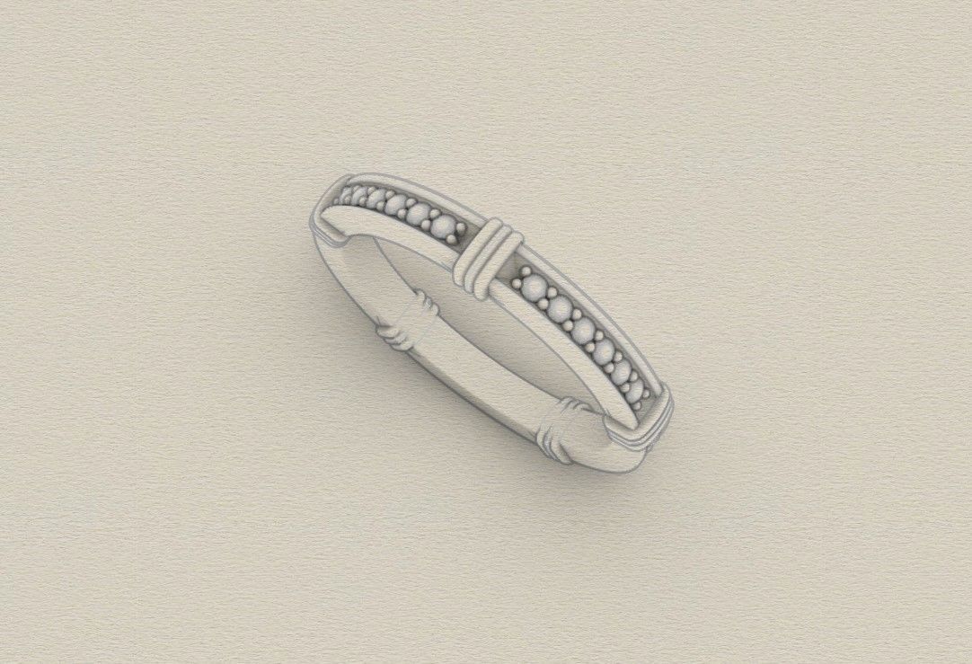 Model 710 7 US Size Ring Pave Diamond 3D print model_8