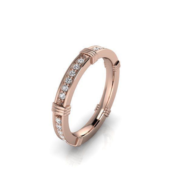 Model 710 7 US Size Ring Pave Diamond 3D print model_4