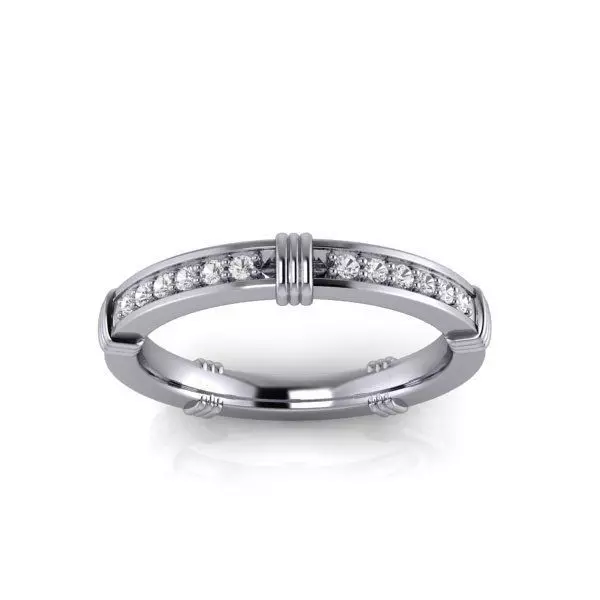 Model 710 7 US Size Ring Pave Diamond 3D print model_0