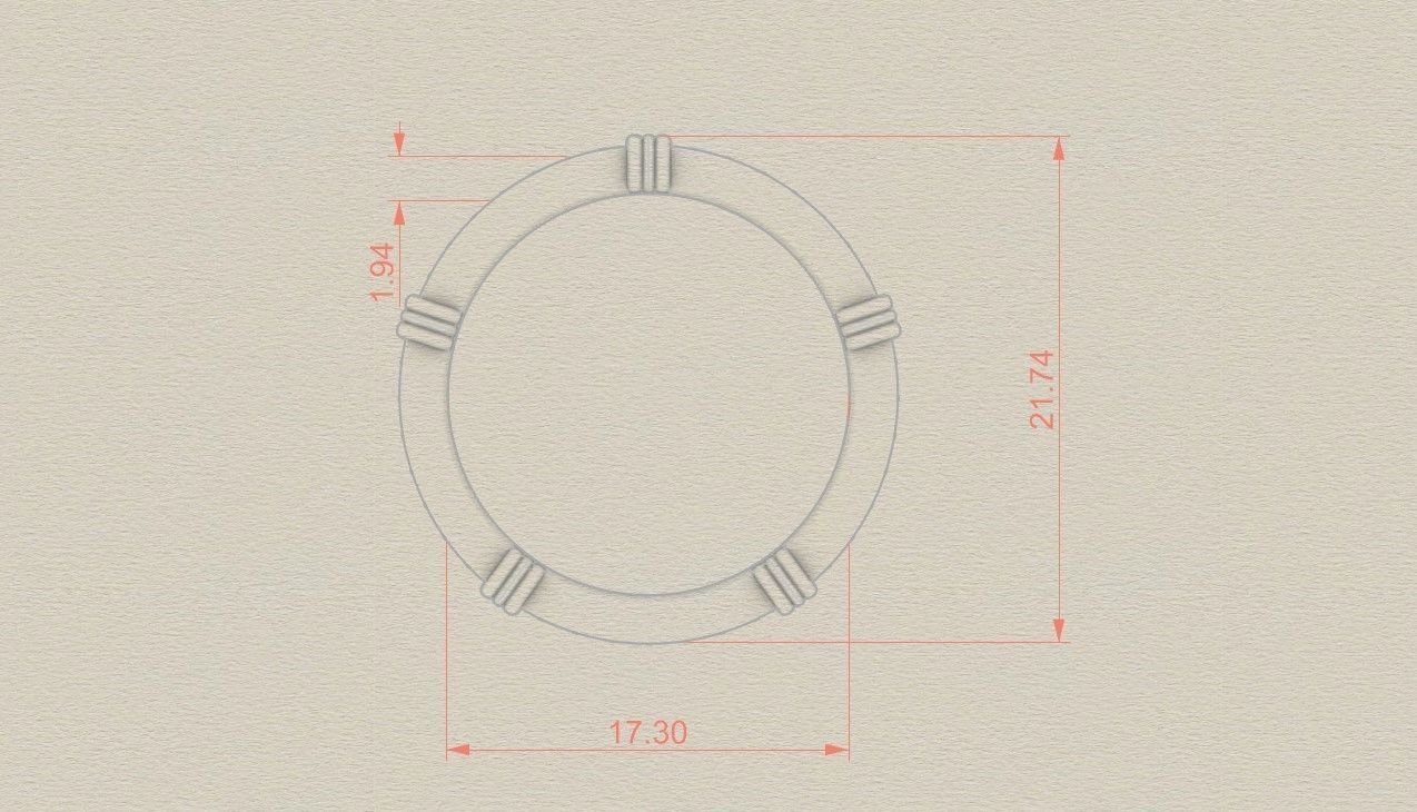 Model 710 7 US Size Ring Pave Diamond 3D print model_6