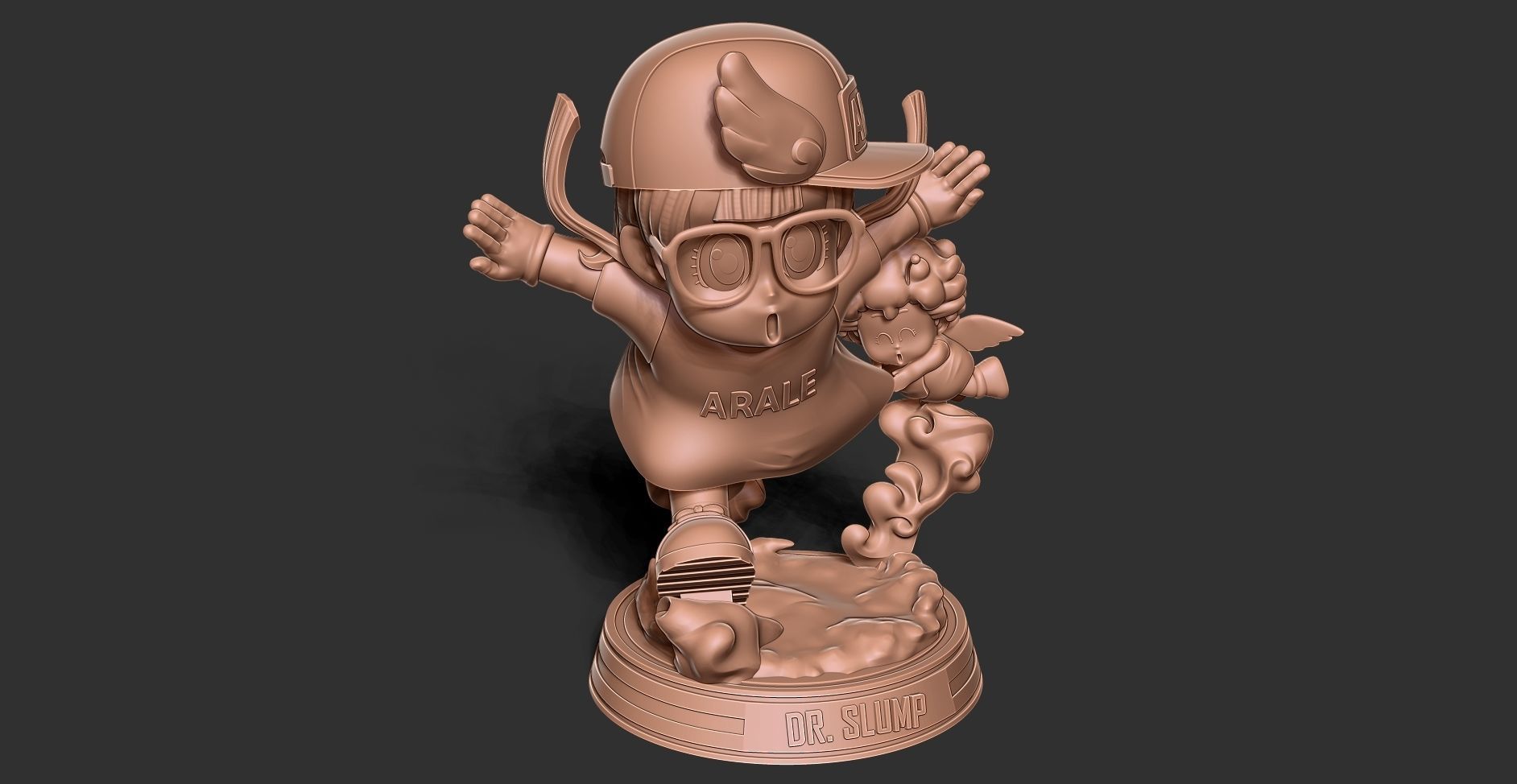 Arale and Gatchan 3D print model_19
