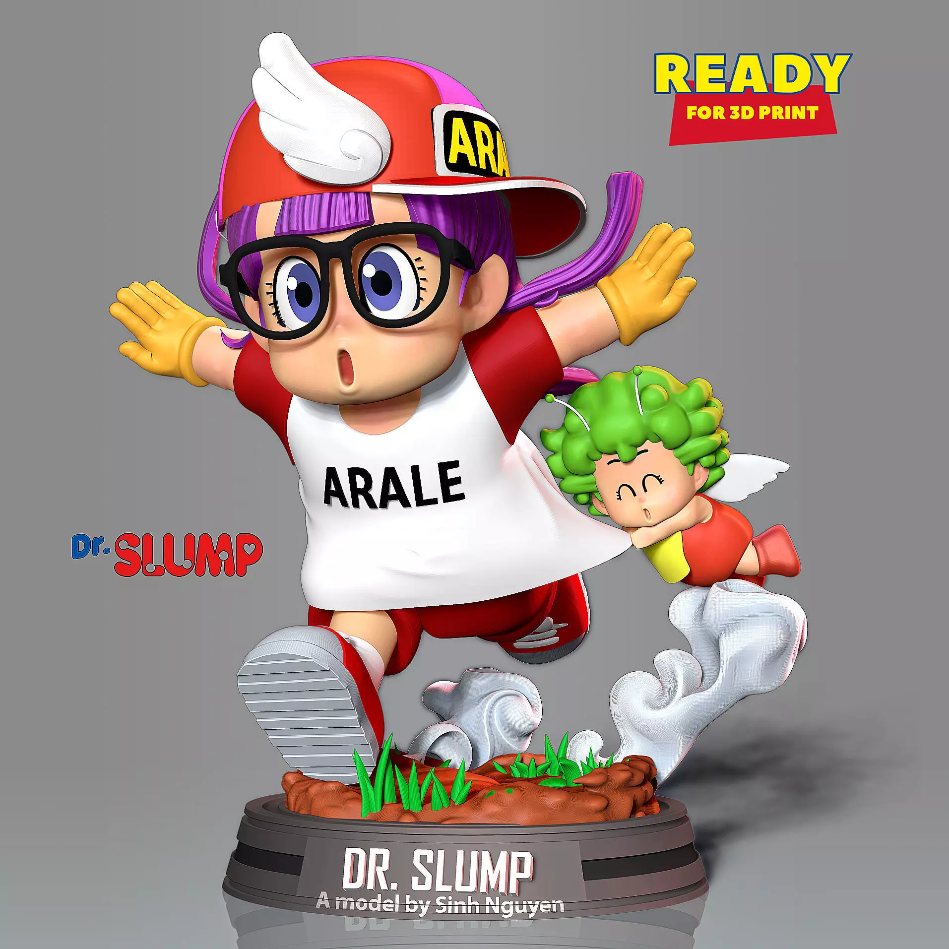 Arale and Gatchan 3D print model_0