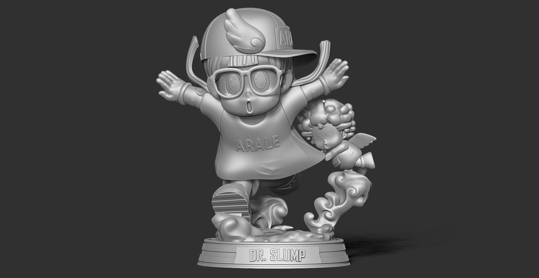 Arale and Gatchan 3D print model_13