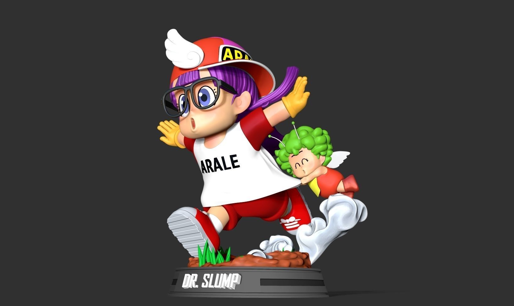 Arale and Gatchan 3D print model_10