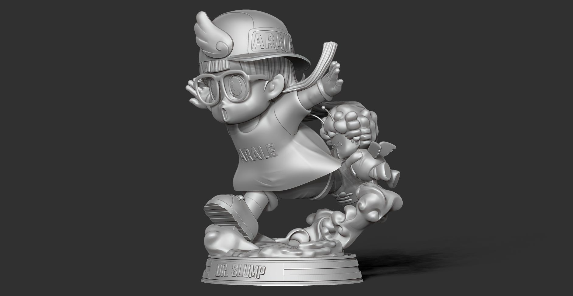 Arale and Gatchan 3D print model_14