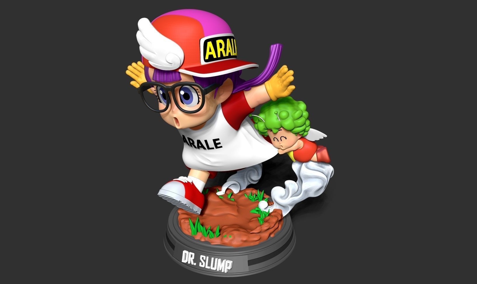 Arale and Gatchan 3D print model_17