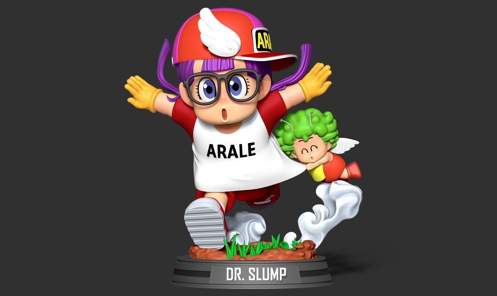 Arale and Gatchan 3D print model_12
