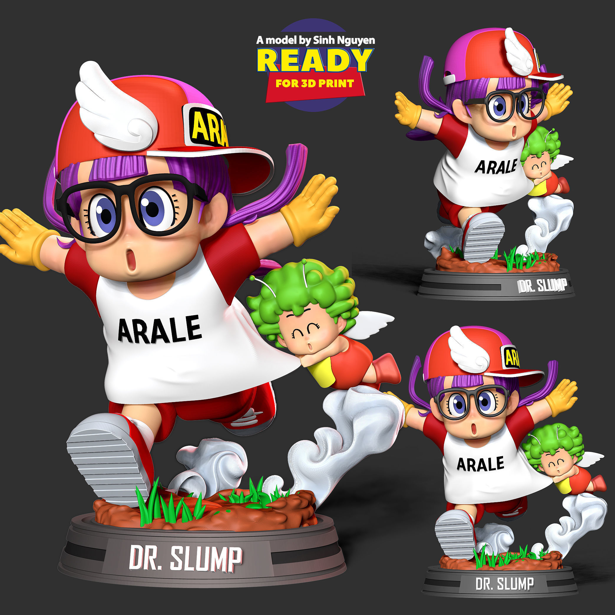 Arale and Gatchan 3D print model_1