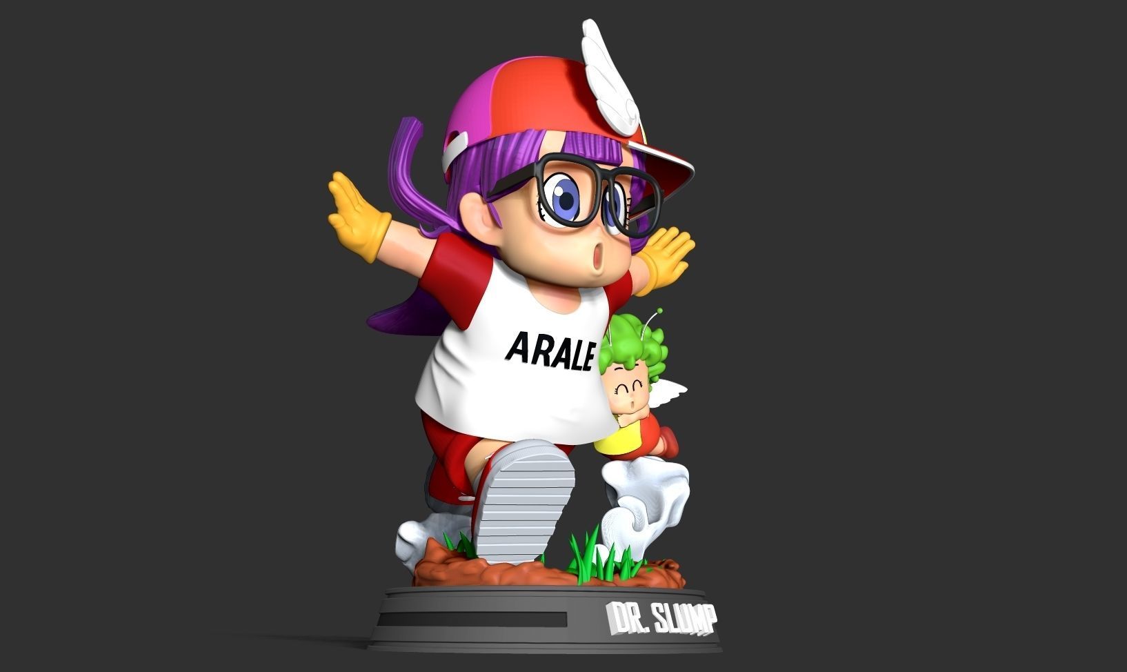Arale and Gatchan 3D print model_6