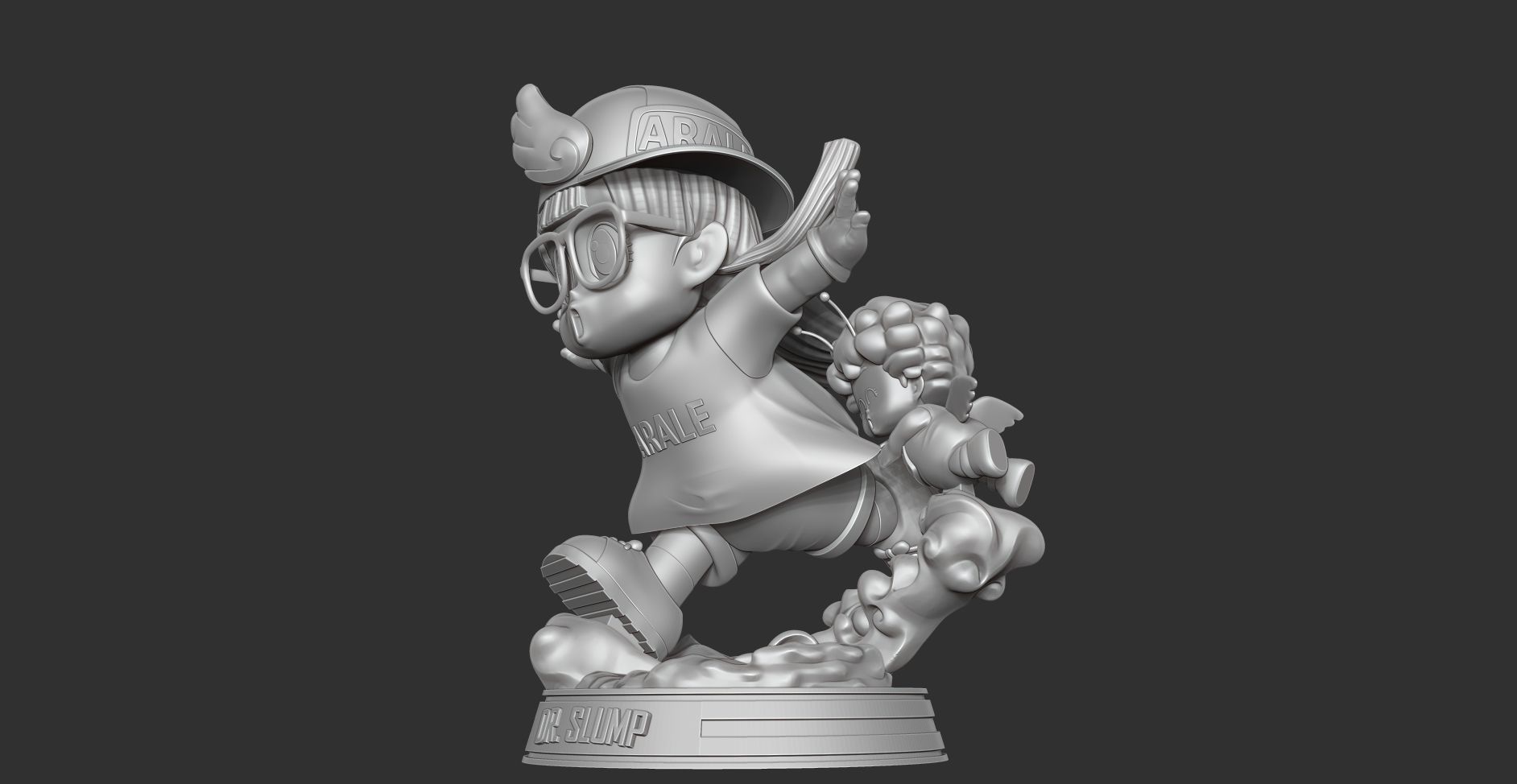 Arale and Gatchan 3D print model_9