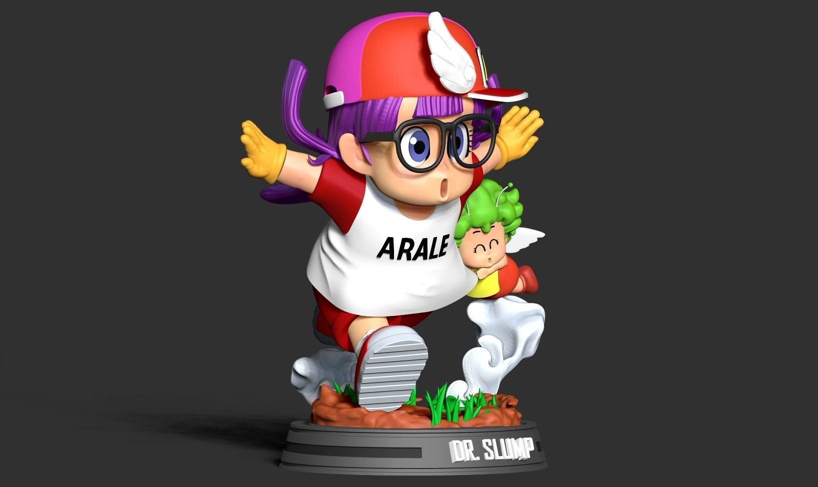 Arale and Gatchan 3D print model_15