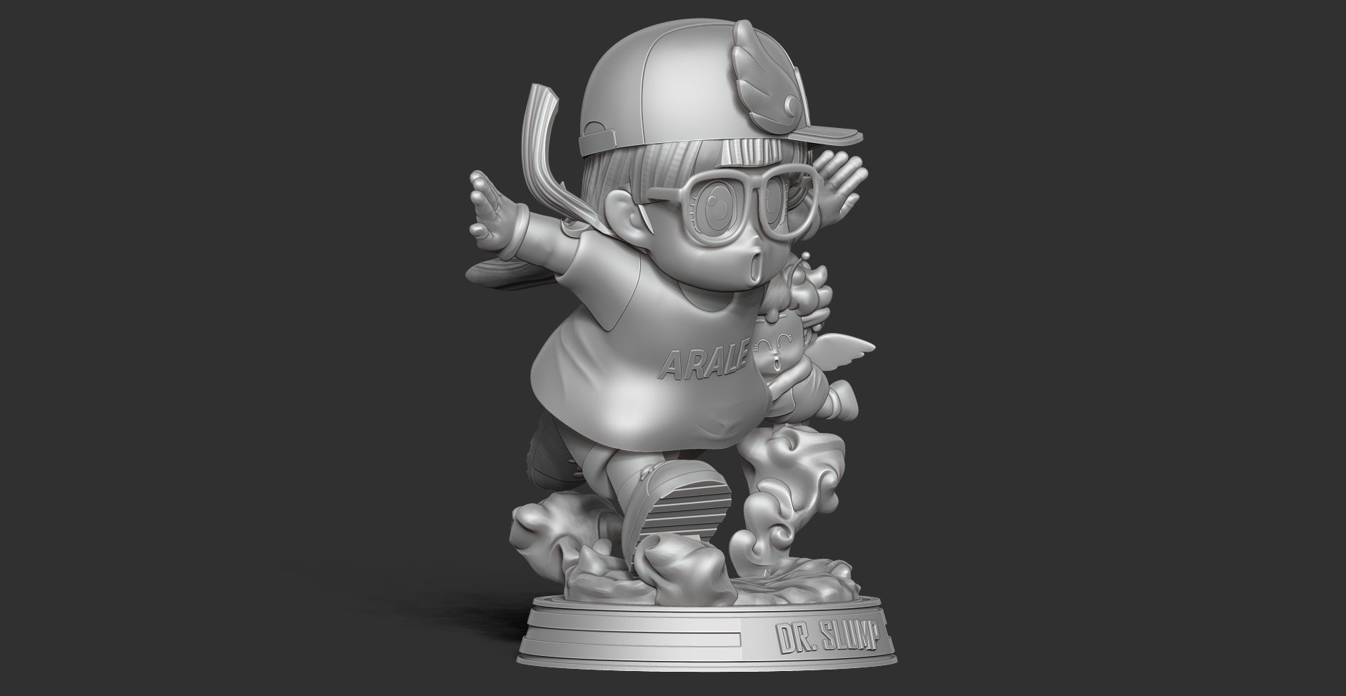 Arale and Gatchan 3D print model_16