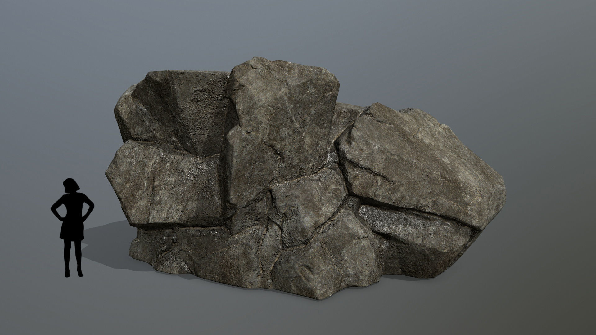 Rock Set Low-poly 3D model_1