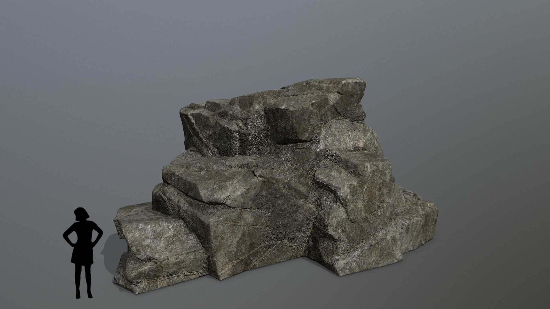 Rock Set Low-poly 3D model_3