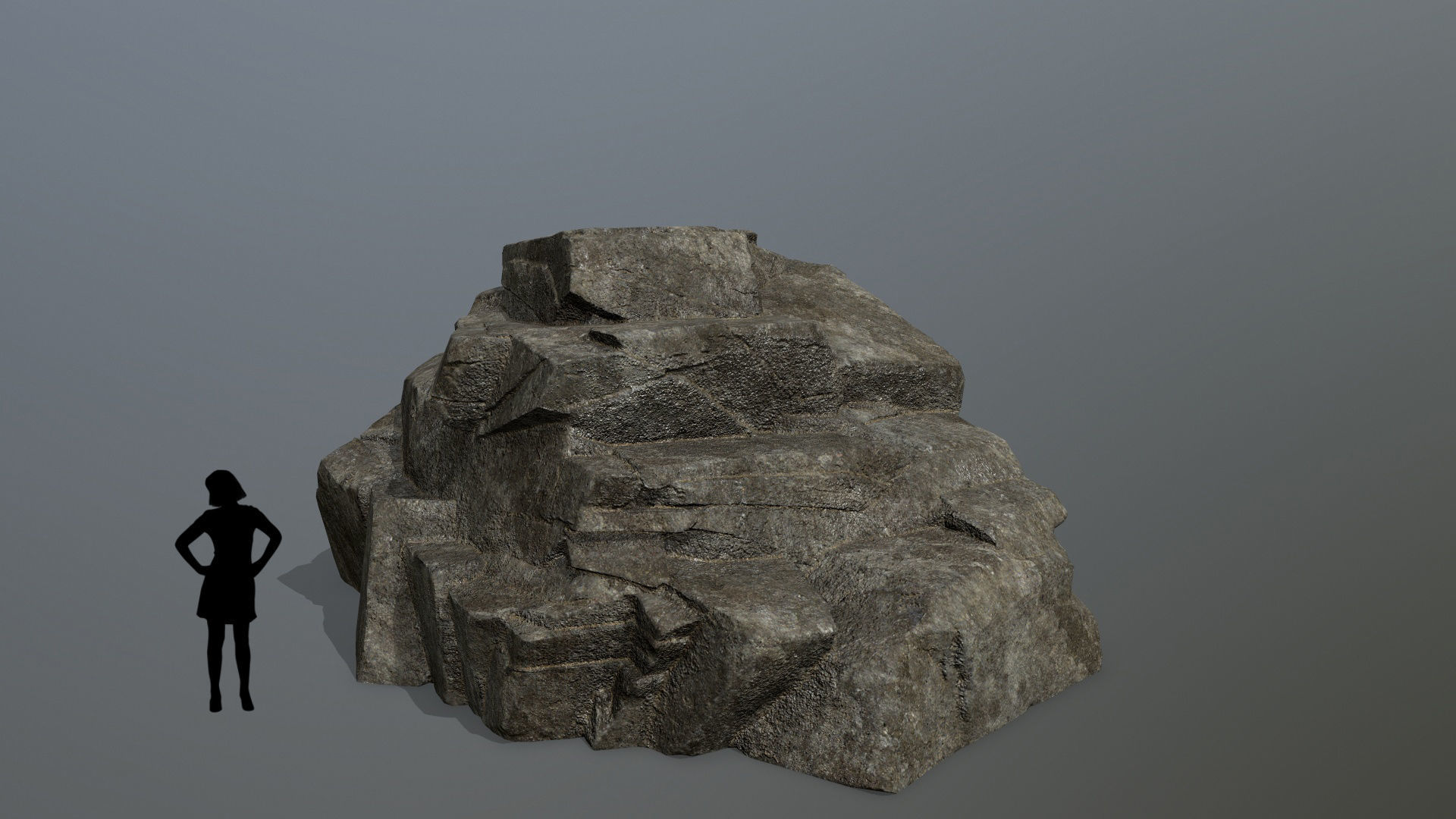 Rock Set Low-poly 3D model_5