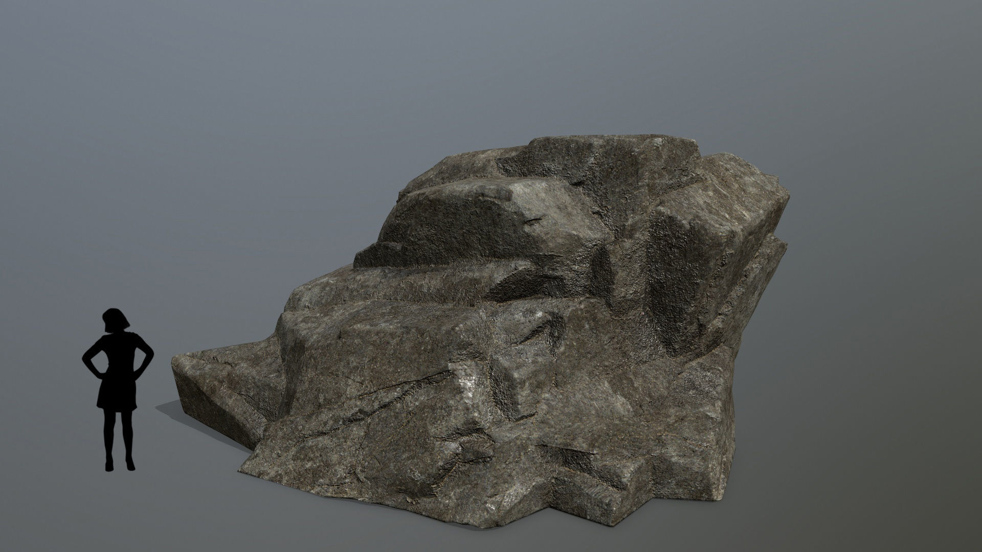 Rock Set Low-poly 3D model_2