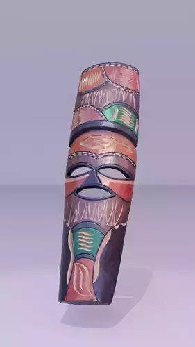 African Mask 09 high-poly