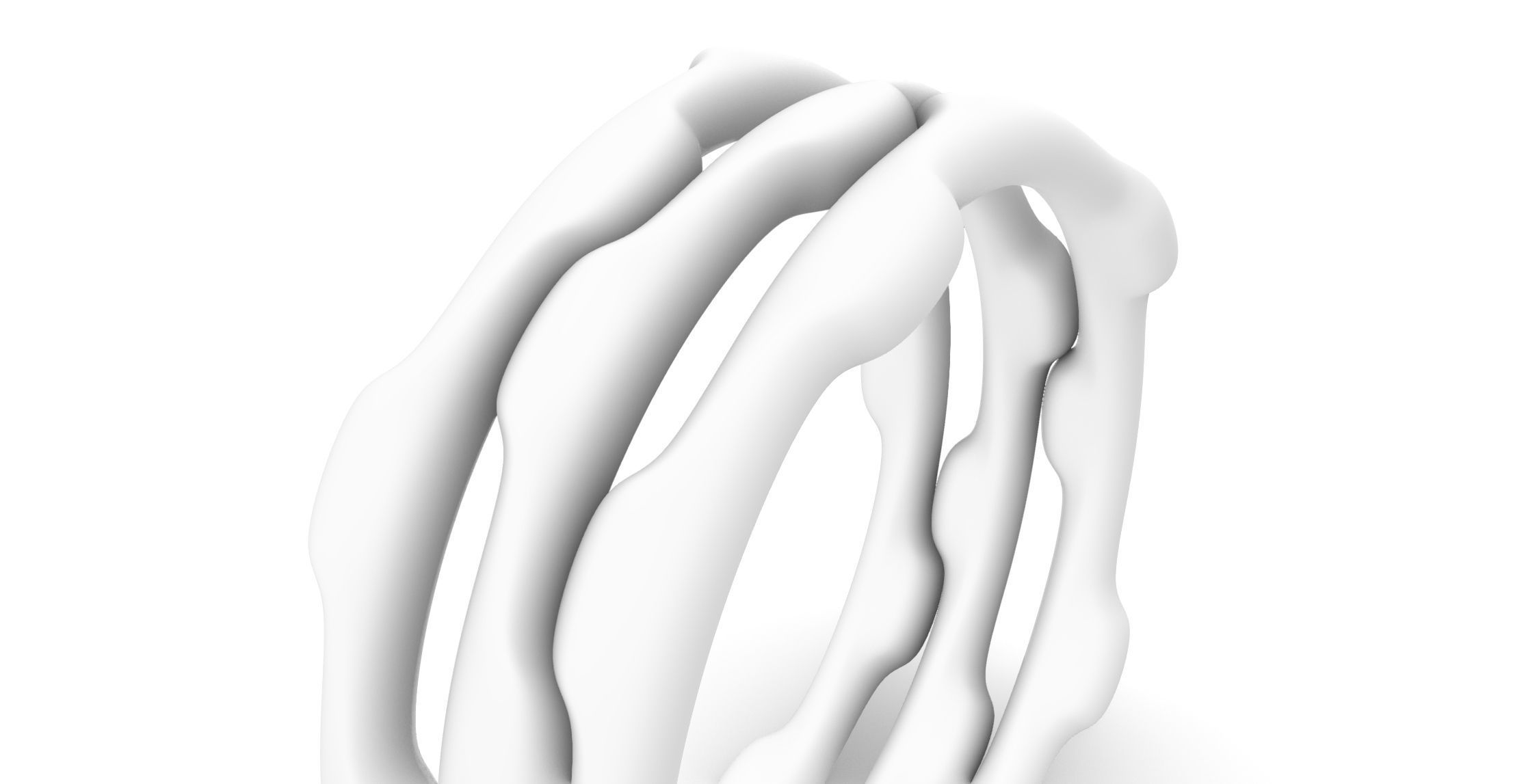 Stacking ring with wide gear teeth 3D print model_6