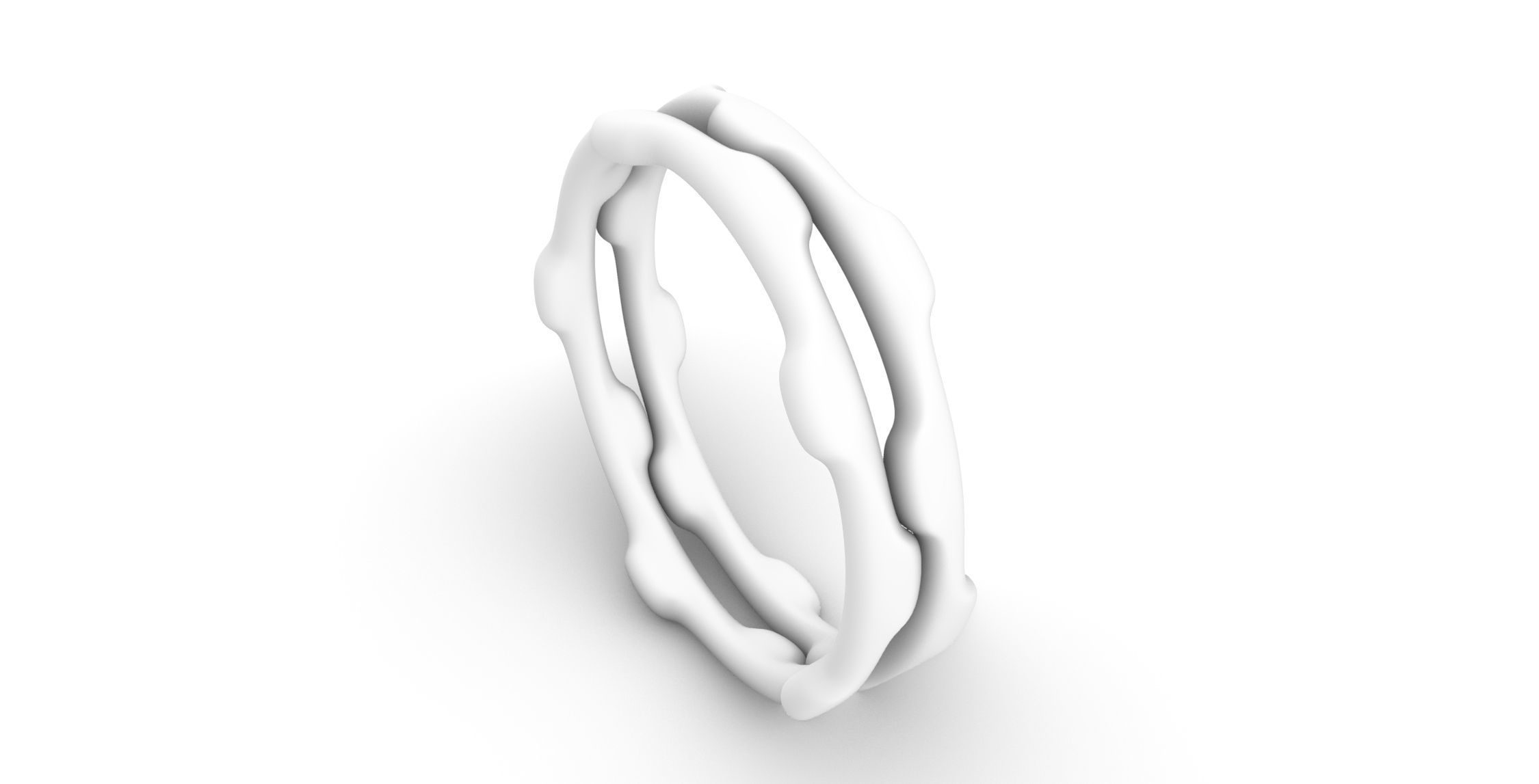 Stacking ring with wide gear teeth 3D print model_3
