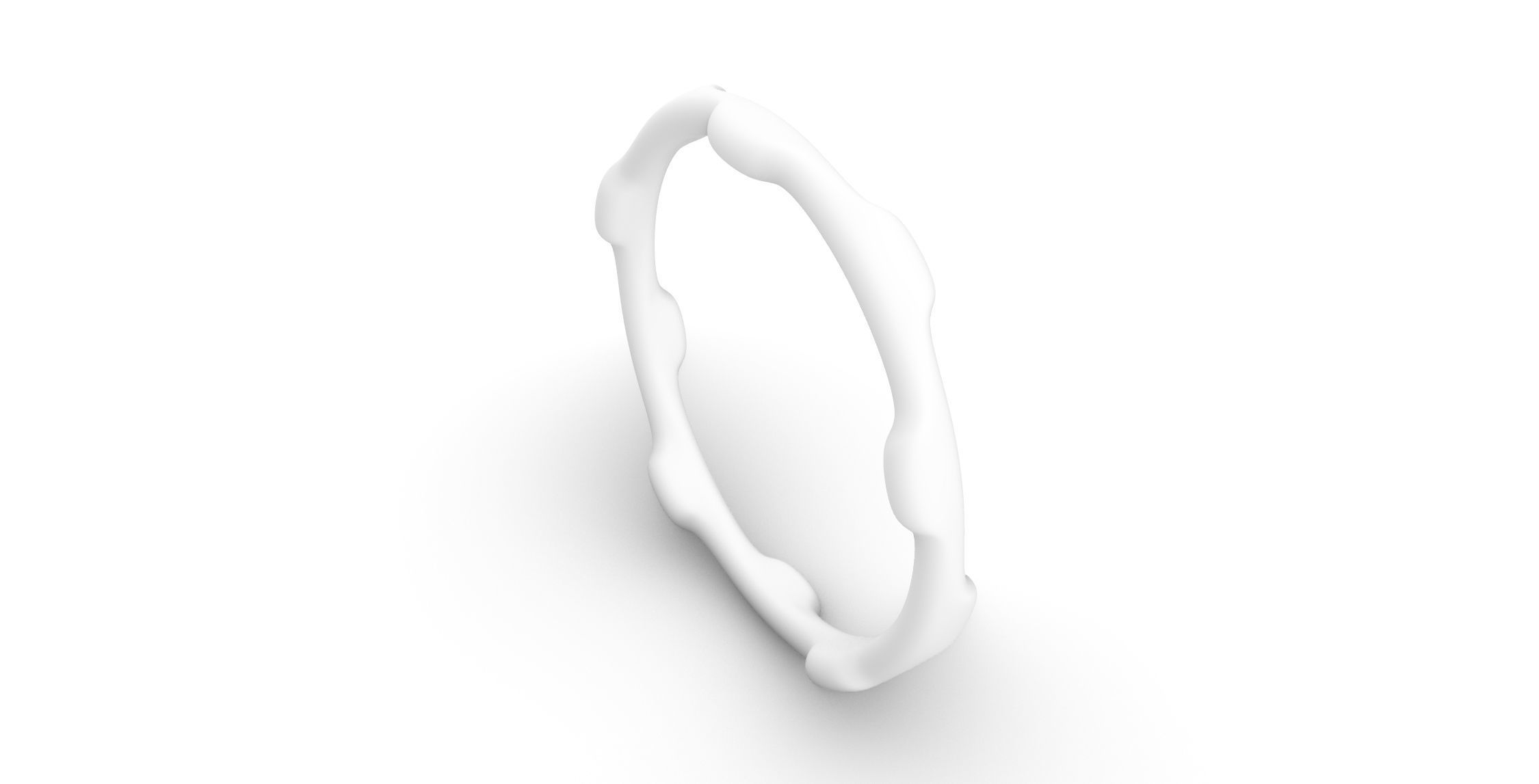 Stacking ring with wide gear teeth 3D print model_2