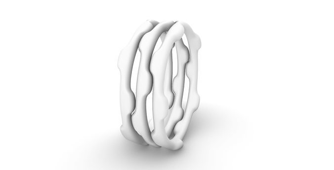 Stacking ring with wide gear teeth 3D print model