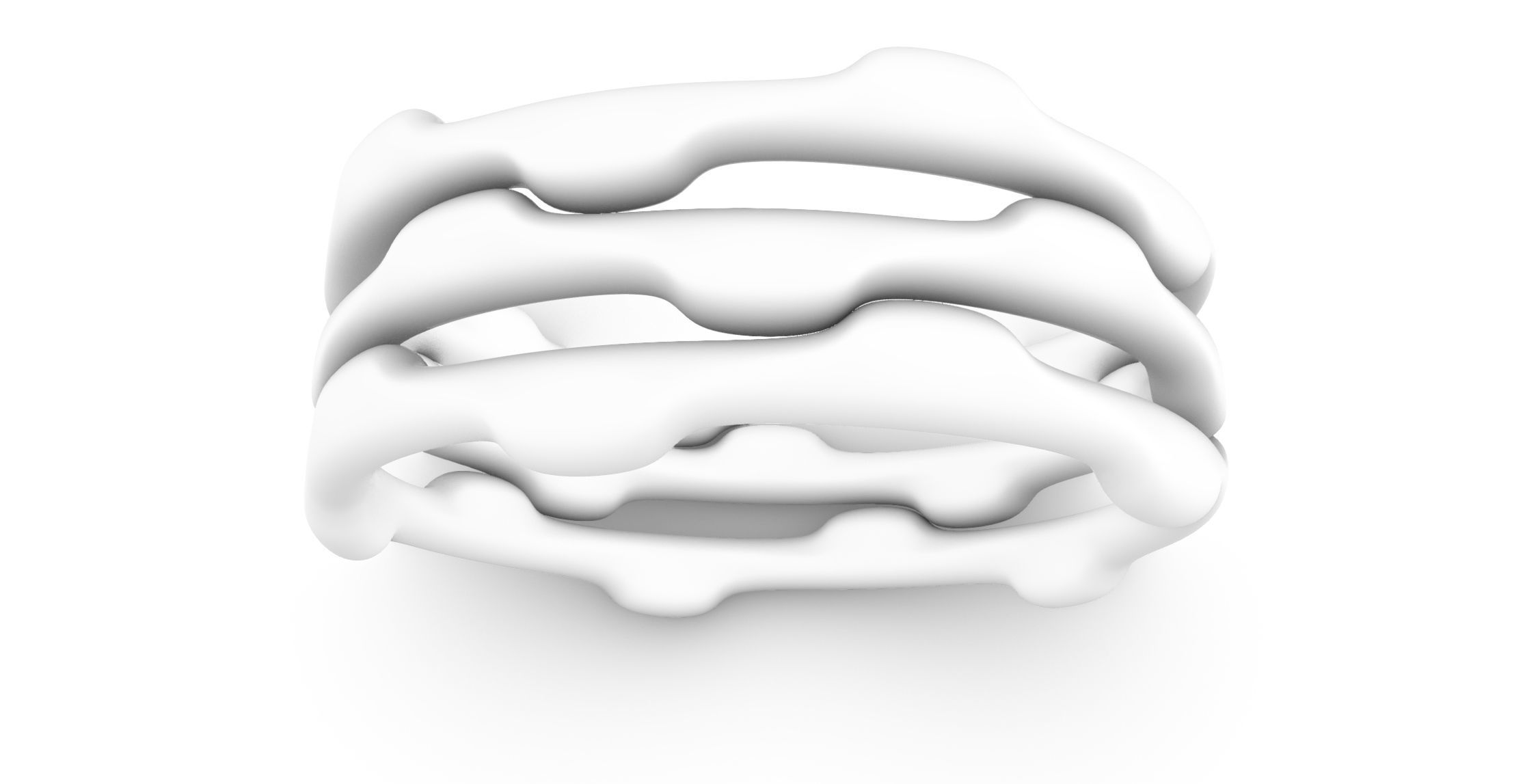 Stacking ring with wide gear teeth 3D print model_5