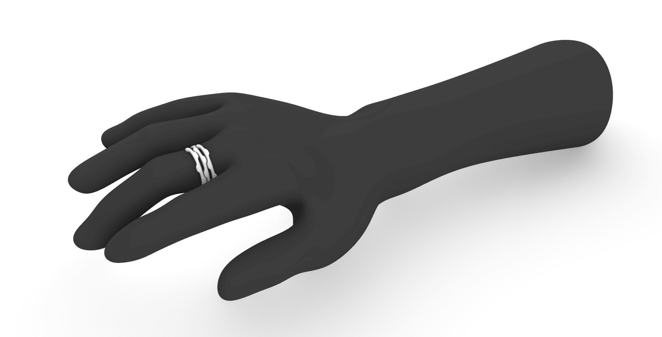 Stacking ring with wide gear teeth 3D print model_1