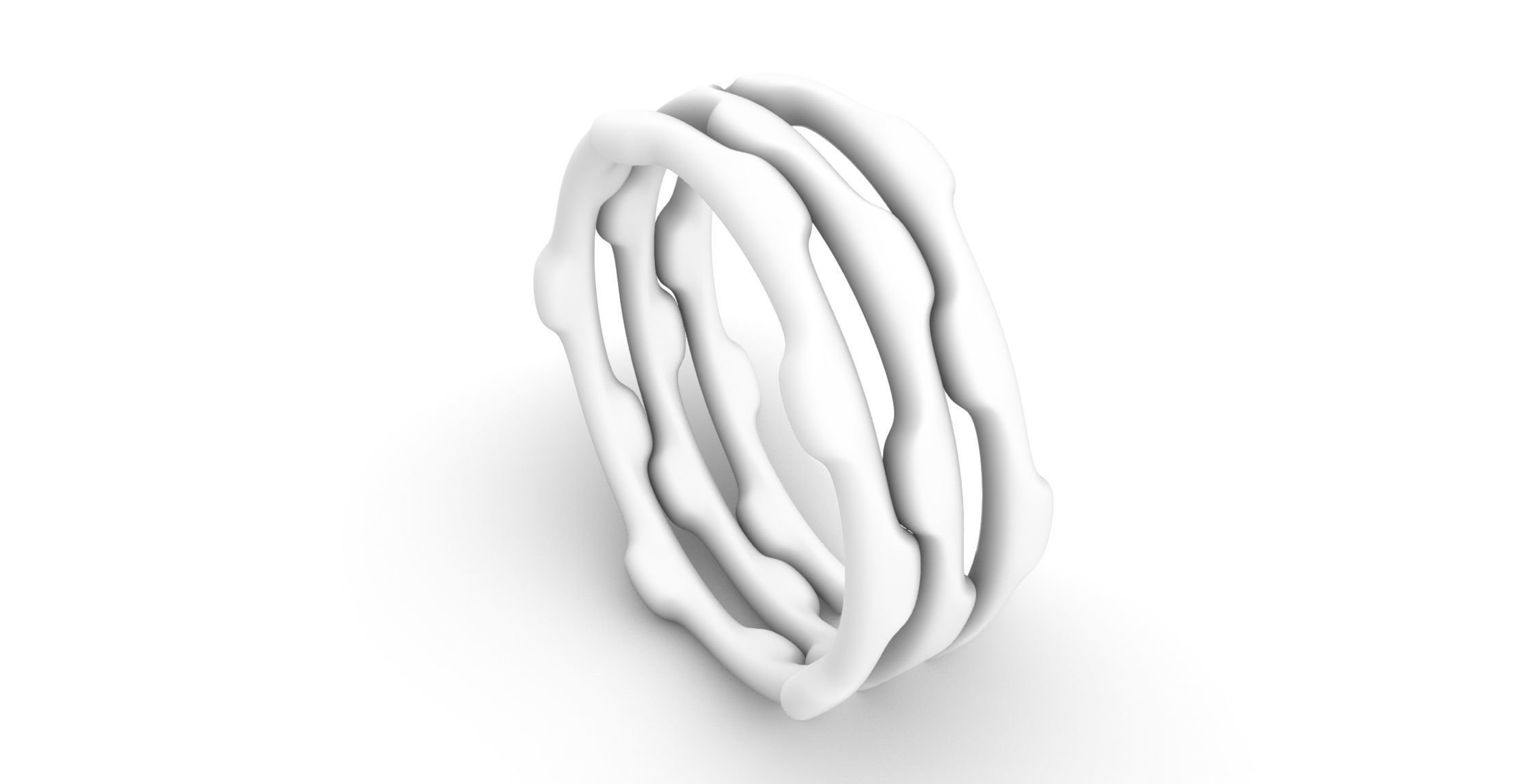 Stacking ring with wide gear teeth 3D print model_4