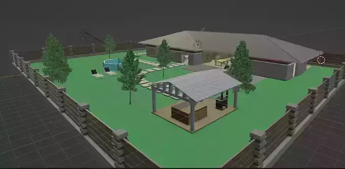 Country house for a family 3D model