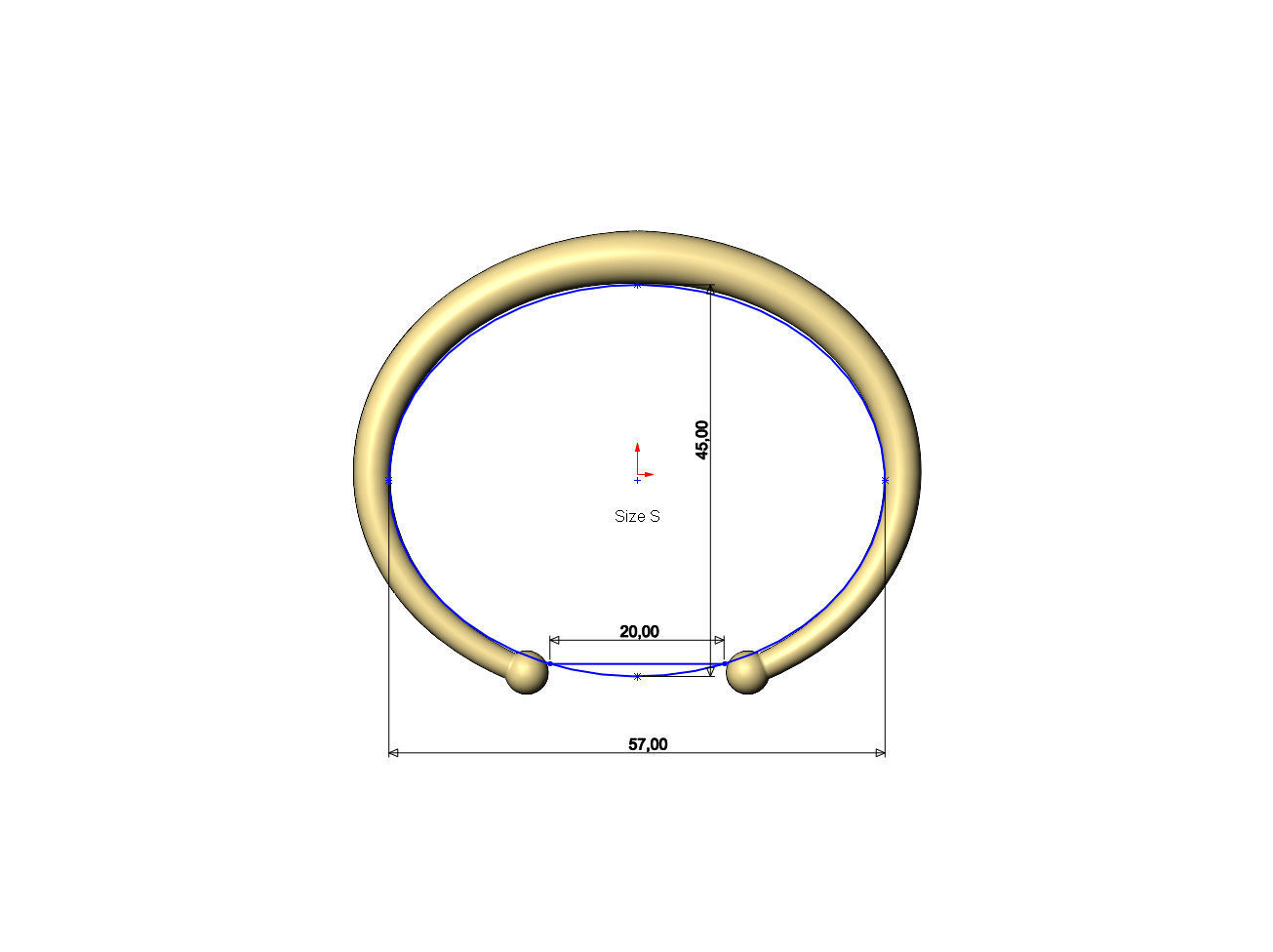 Vintag beaded horn cuff bracelet 3D print model_5