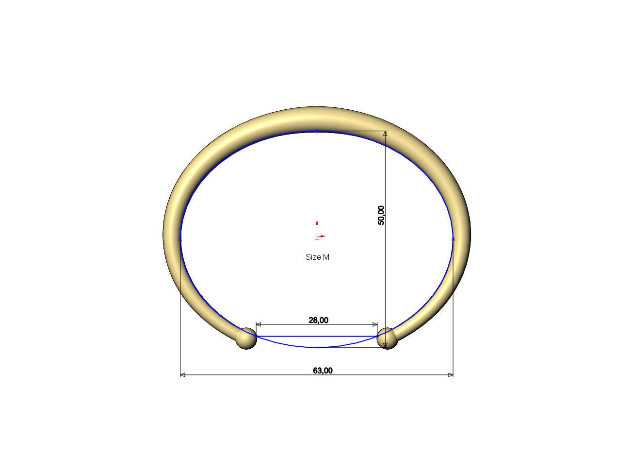 Vintag beaded horn cuff bracelet 3D print model_6