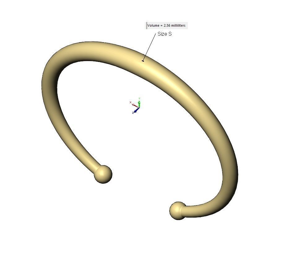 Vintag beaded horn cuff bracelet 3D print model_12