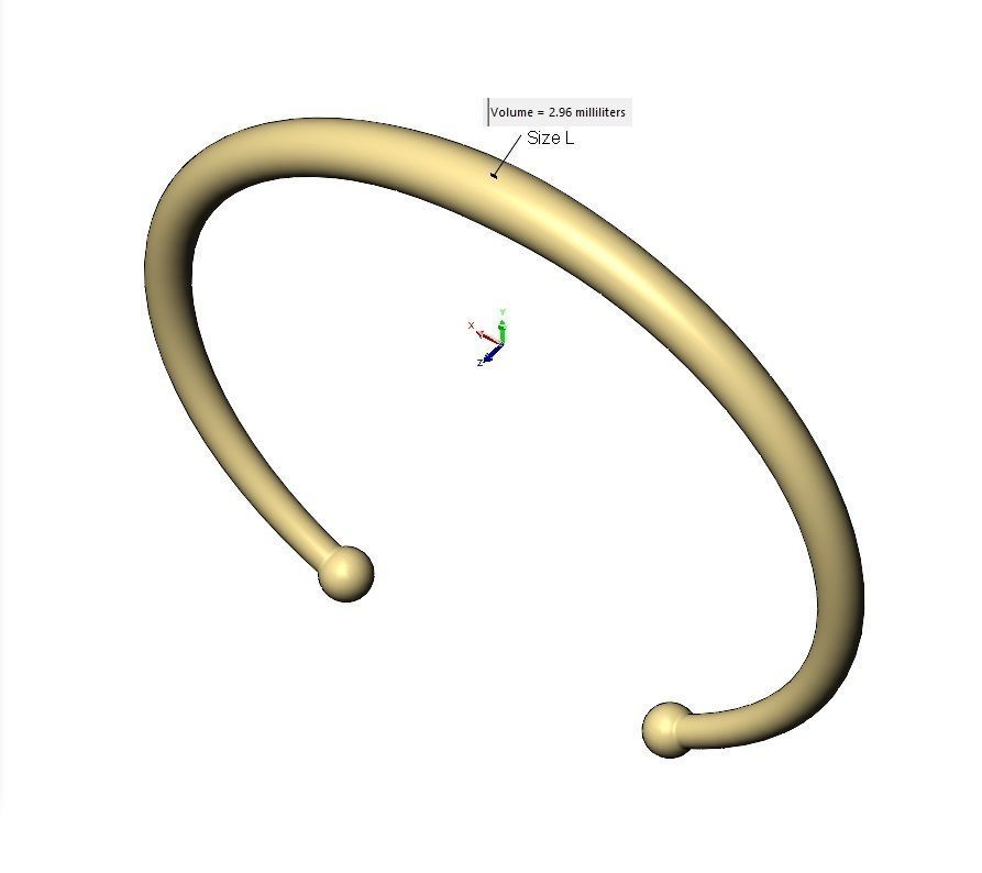 Vintag beaded horn cuff bracelet 3D print model_10