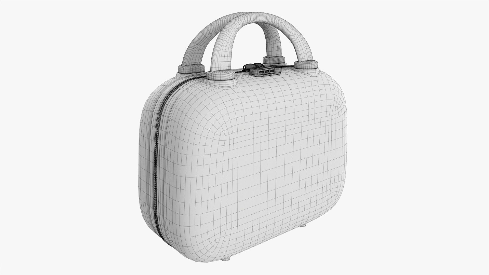 Hard shell beauty case 3D model_8