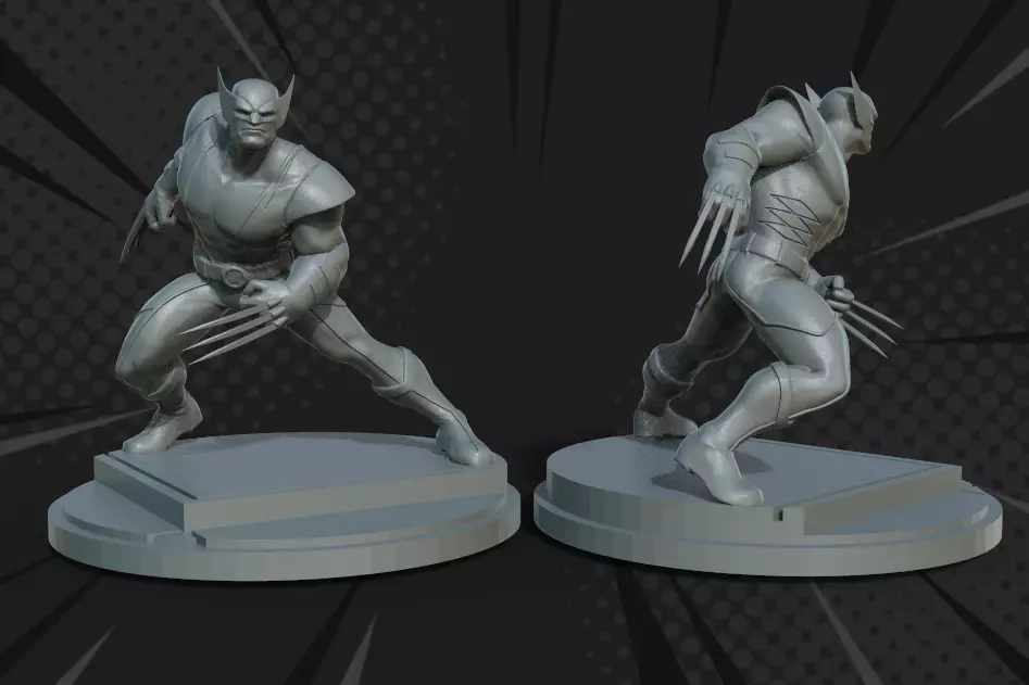 Marvel crisis protocol wolverine presupported included 3D print model_0