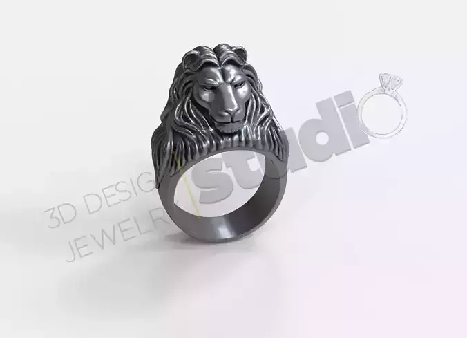 Lion ring 3d model