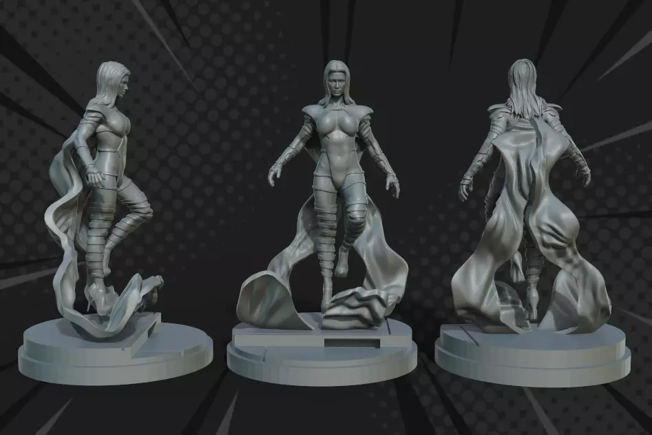 Marvel crisis protocol emma frost presupported included 3D print model_0