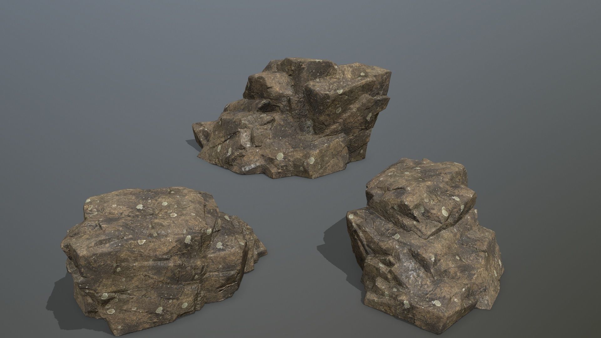 Rock Set Low-poly 3D model_8