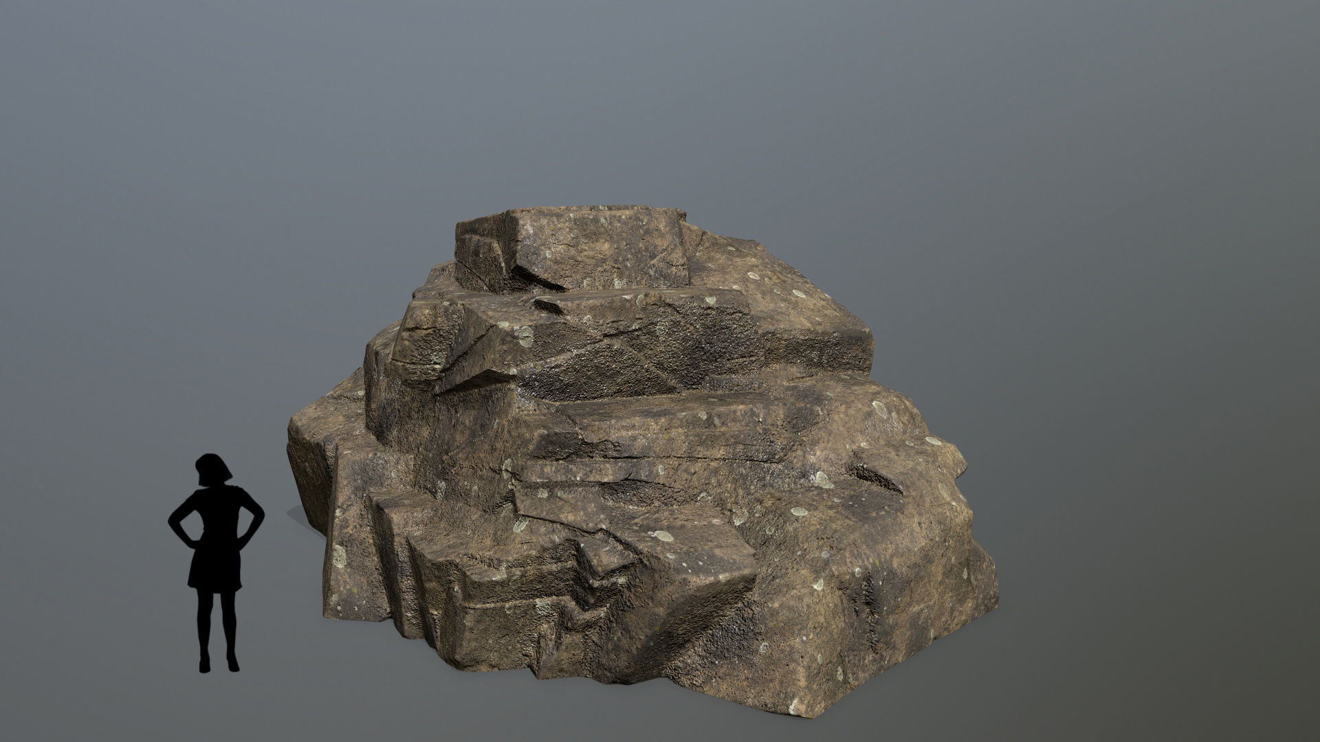 Rock Set Low-poly 3D model_4
