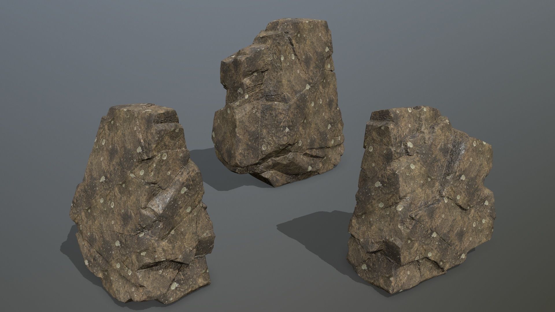 Rock Set Low-poly 3D model_12