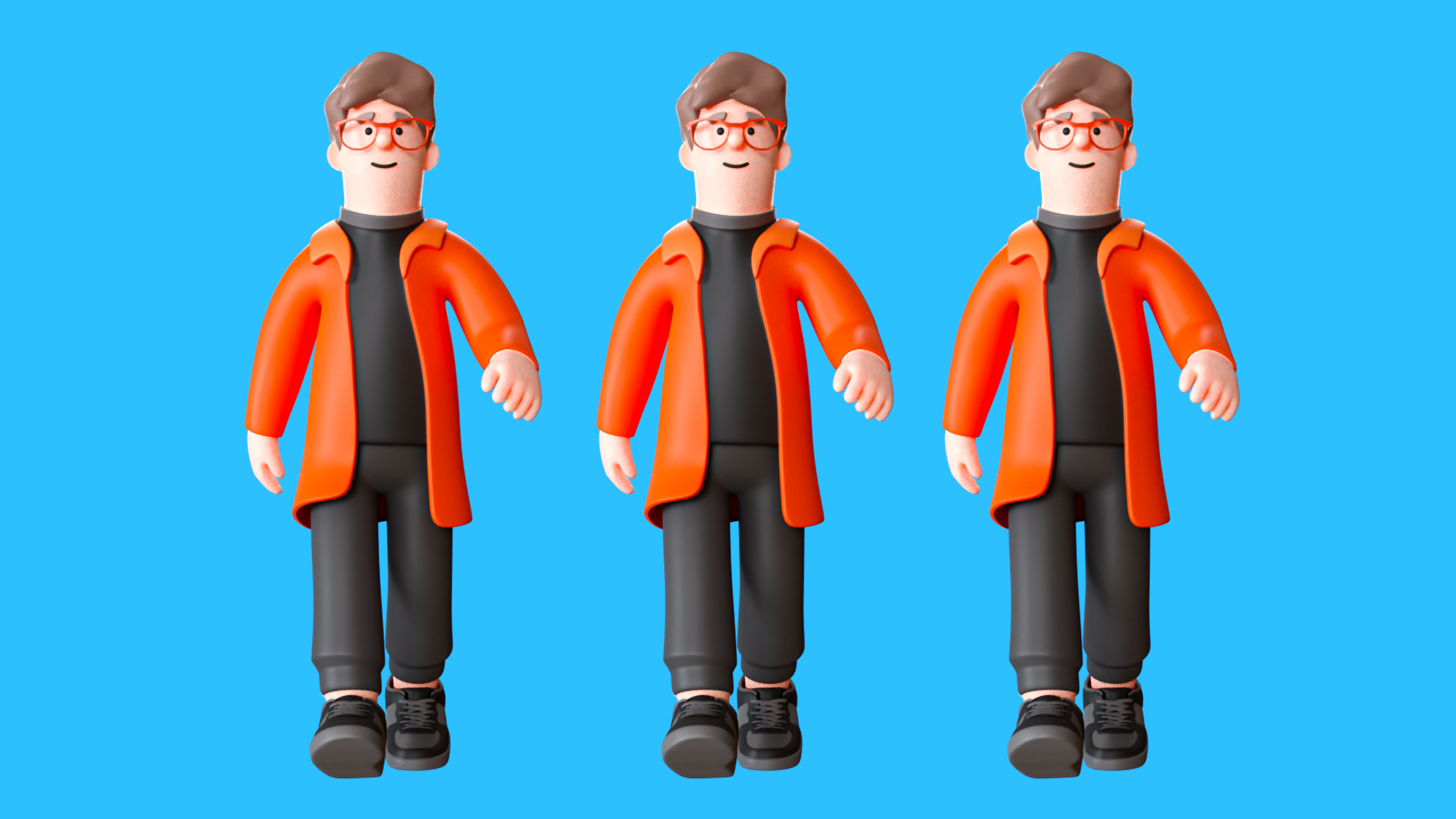 Cartoon Characters 2 Low-poly 3D model_17