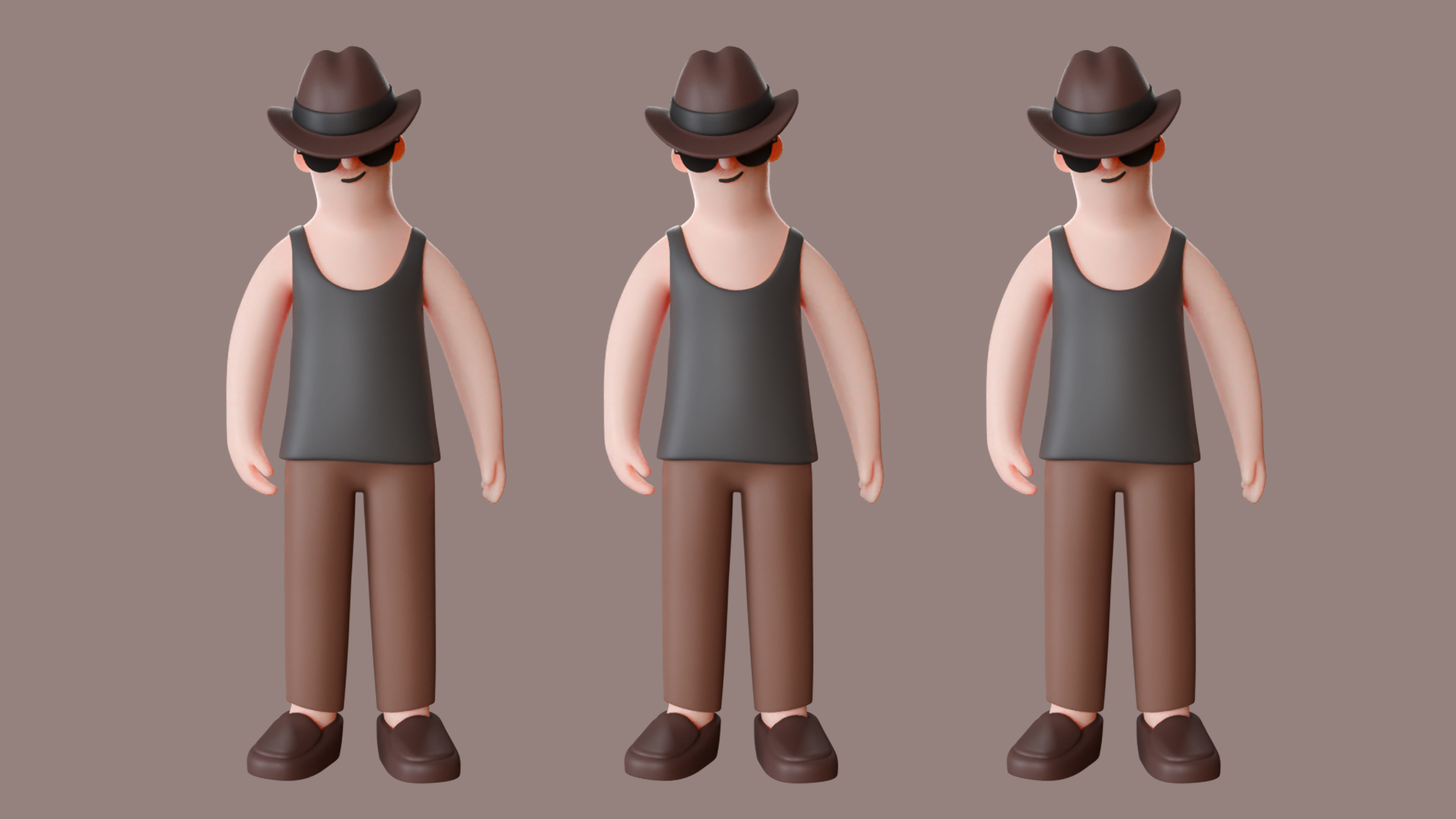 Cartoon Characters 2 Low-poly 3D model_16