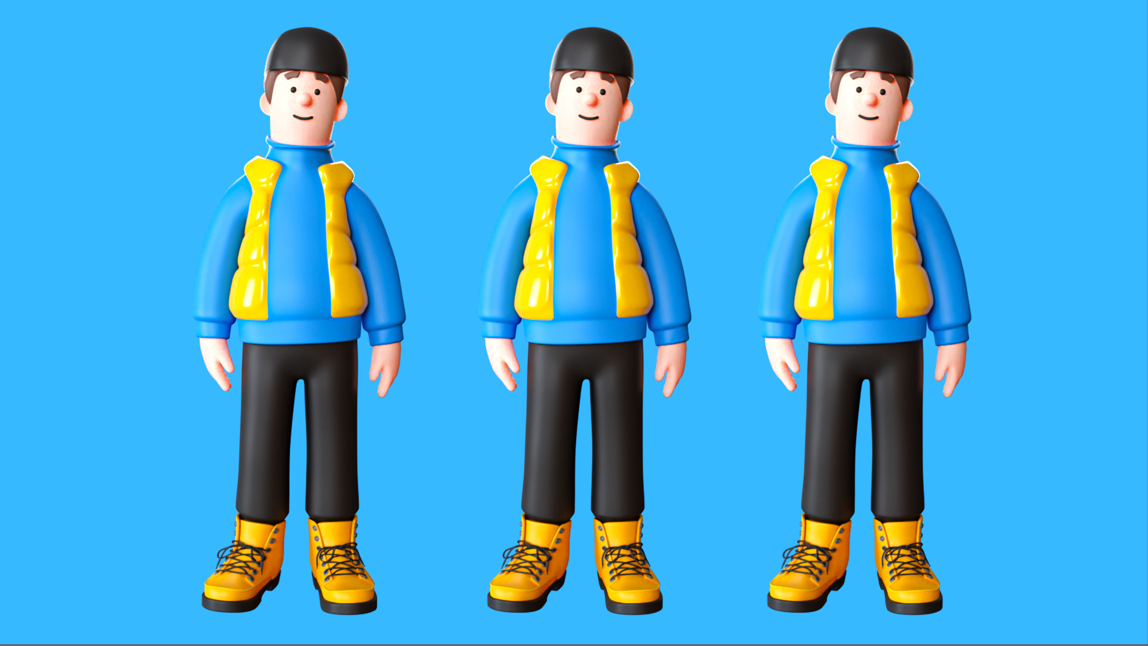 Cartoon Characters 2 Low-poly 3D model_19