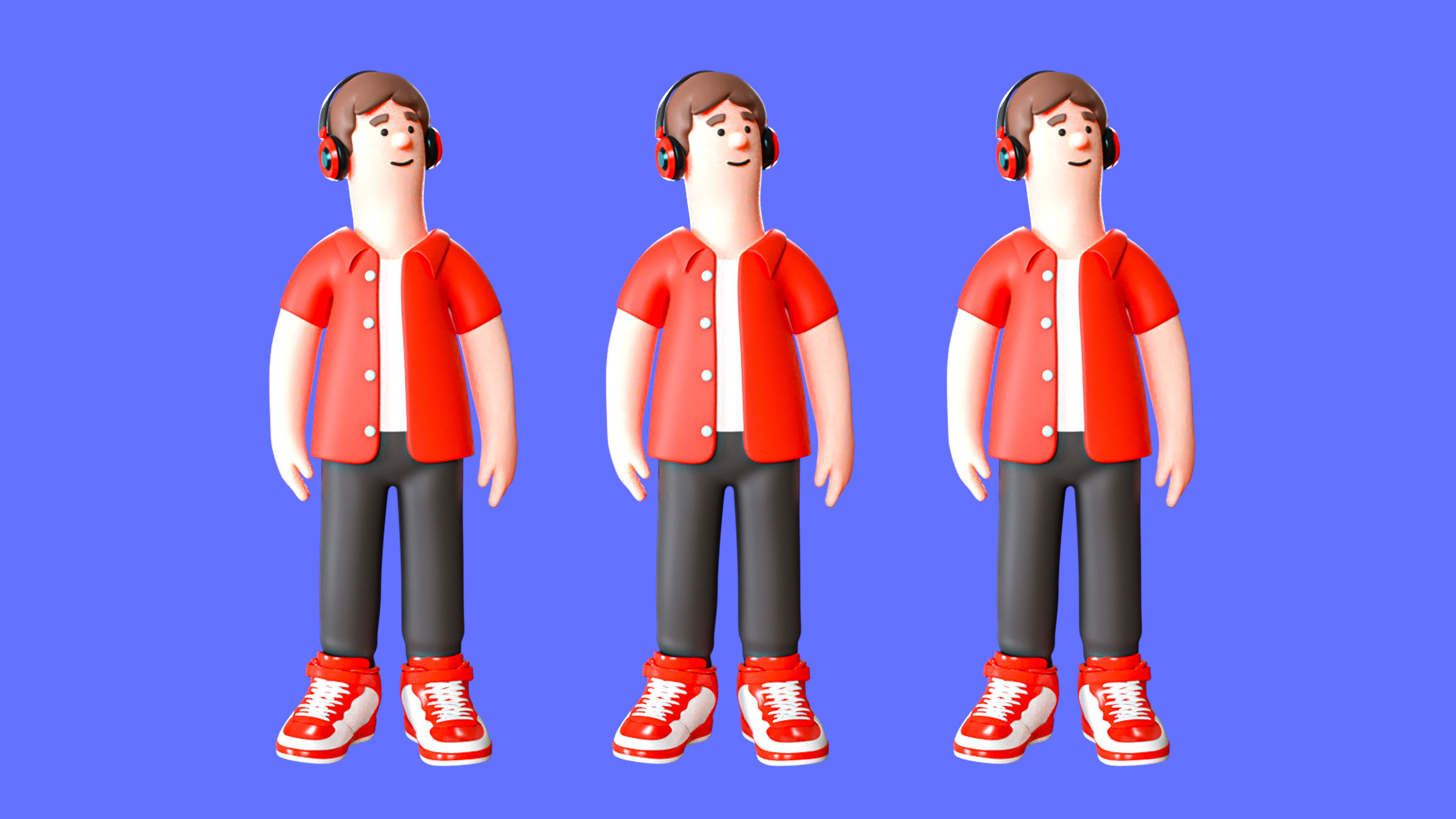 Cartoon Characters 2 Low-poly 3D model_18