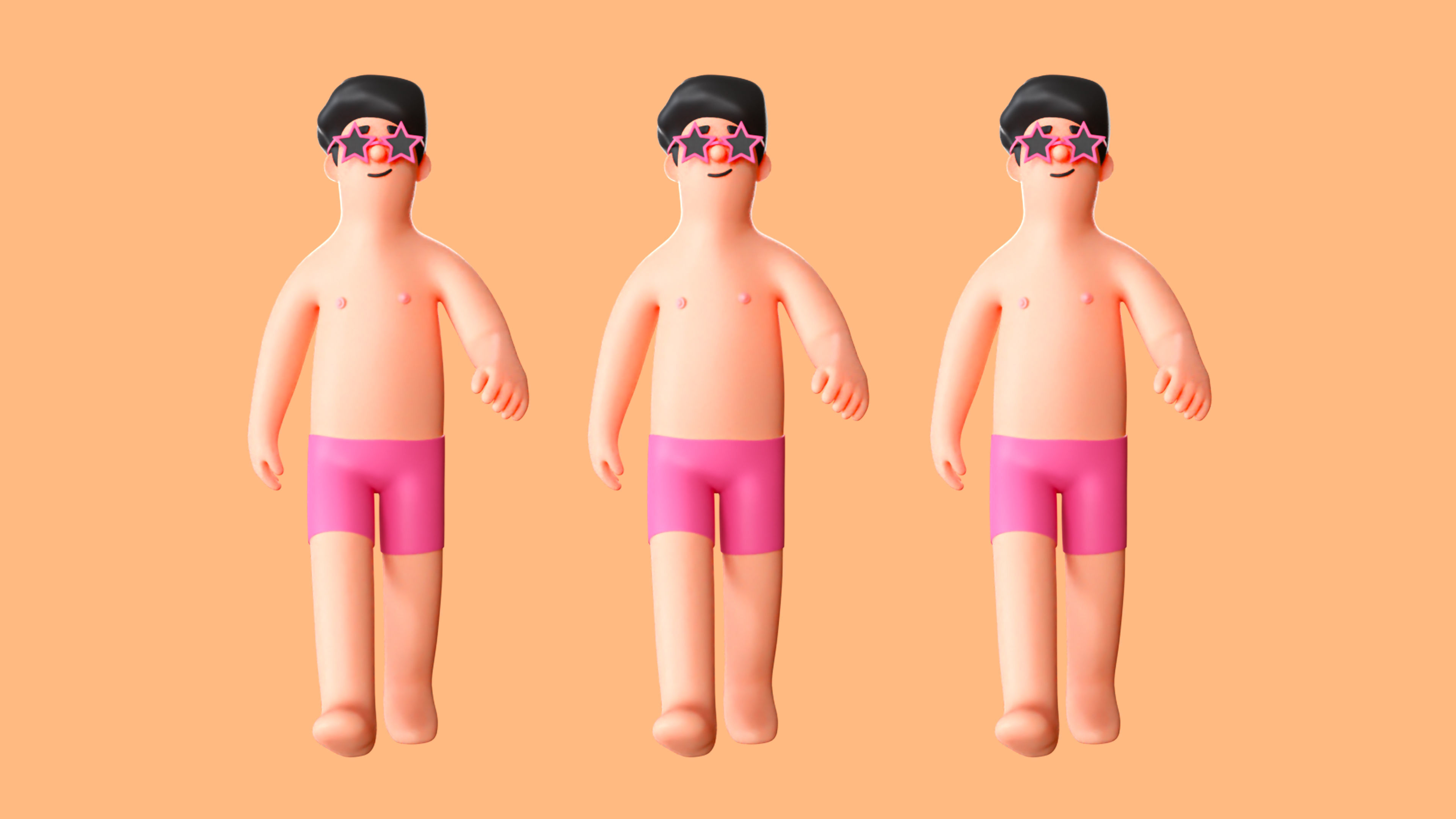 Cartoon Characters 2 Low-poly 3D model_14