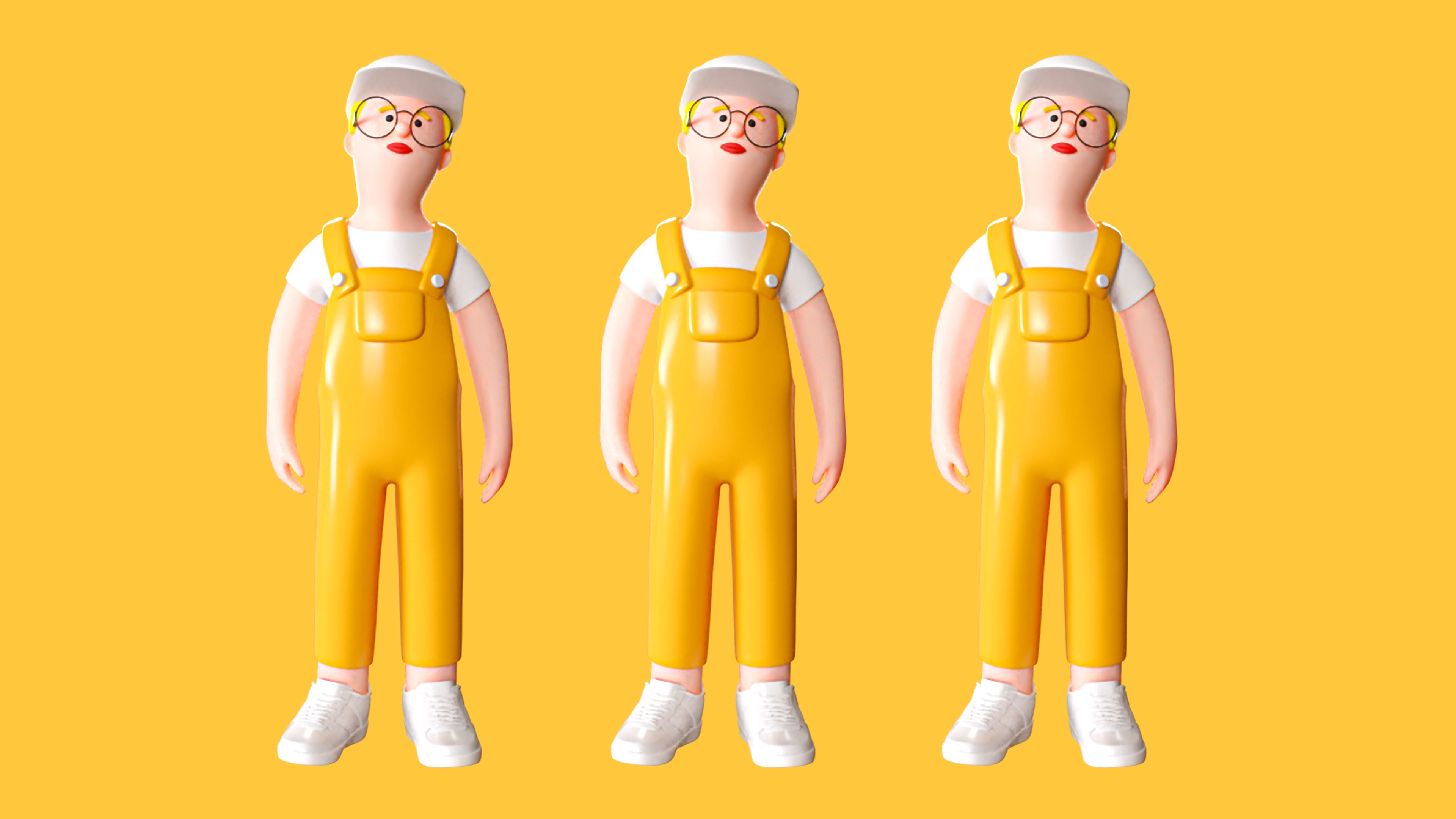 Cartoon Characters 2 Low-poly 3D model_15