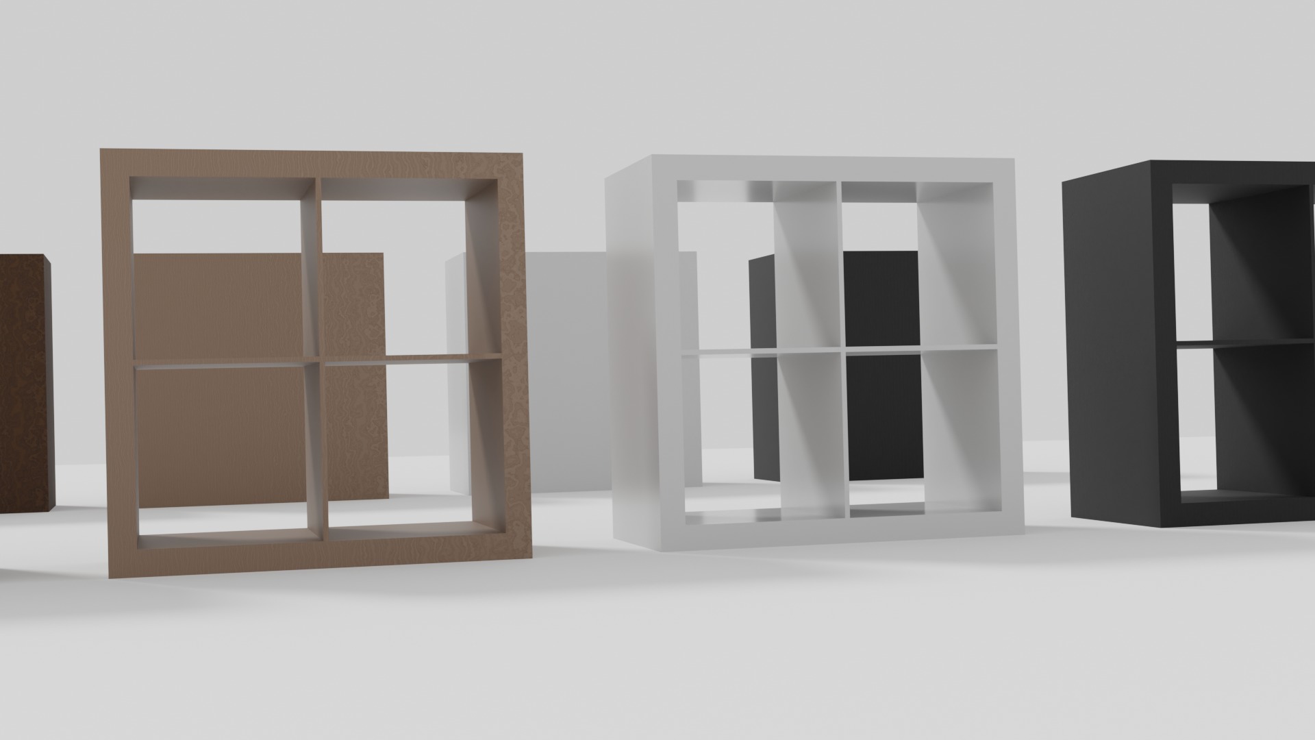 kallax rangement cube Low poly  AR VR Low-poly 3D model_4